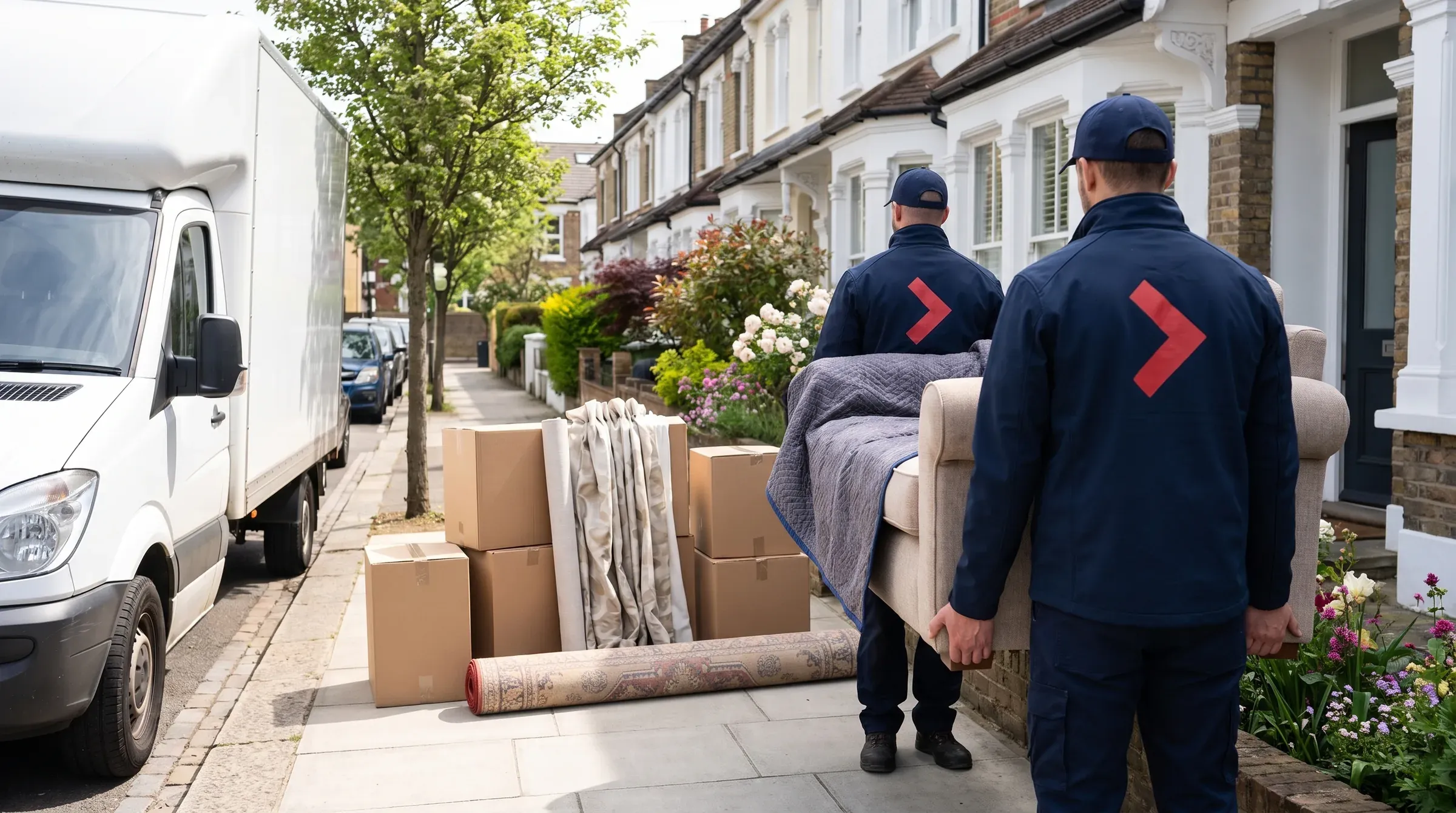 A property being cleared of furniture