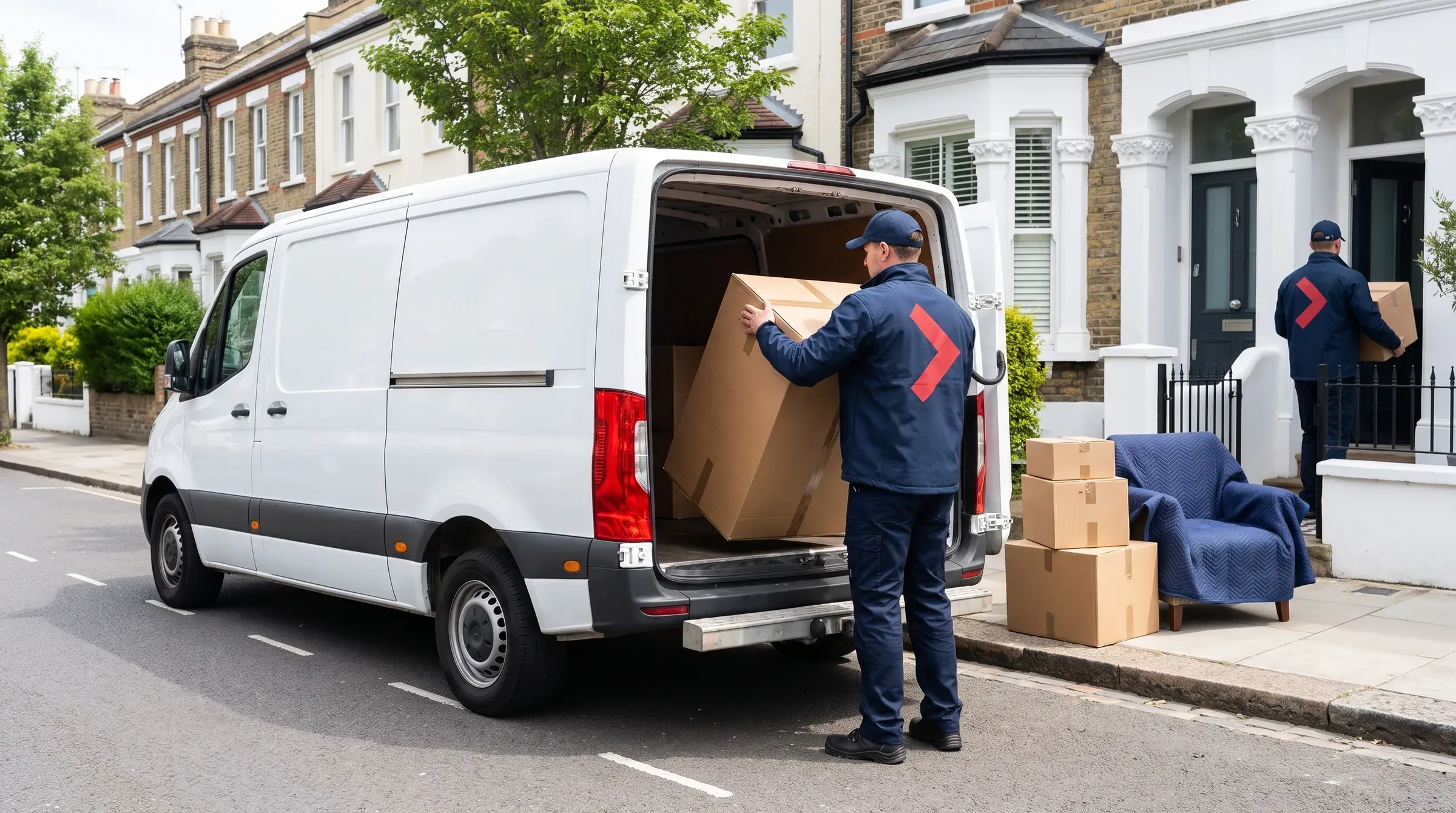 A small move being loaded into a panel van
