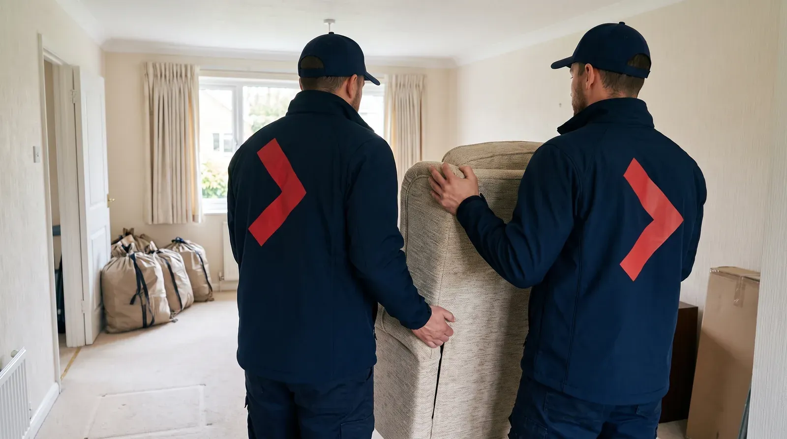 A house being cleared of furniture